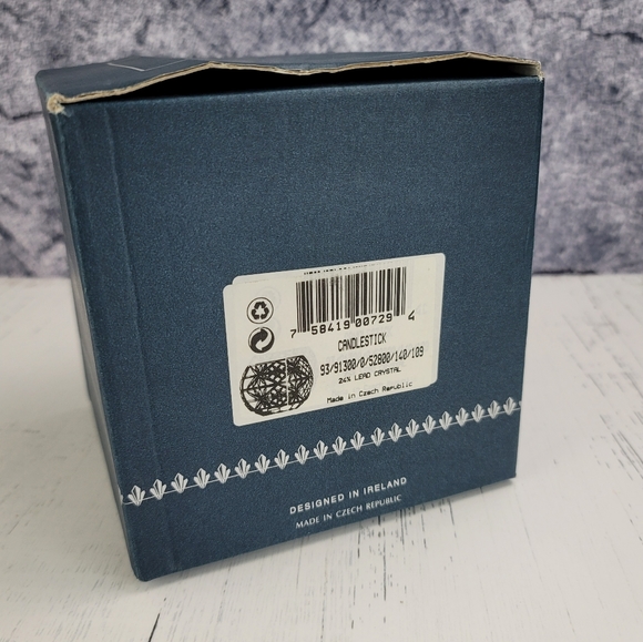 Vtg Crystal Candleholder With Metal Stand - Picture 14 of 16